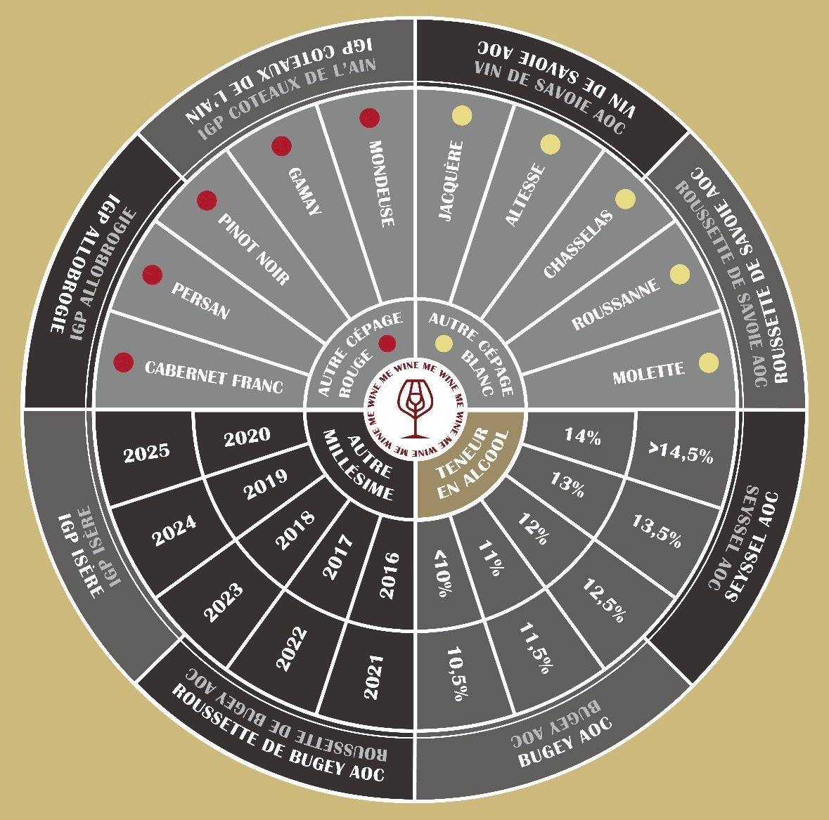 Tapis de dégustation vin WINE ME – Vins des Alpes 100×100 cm
