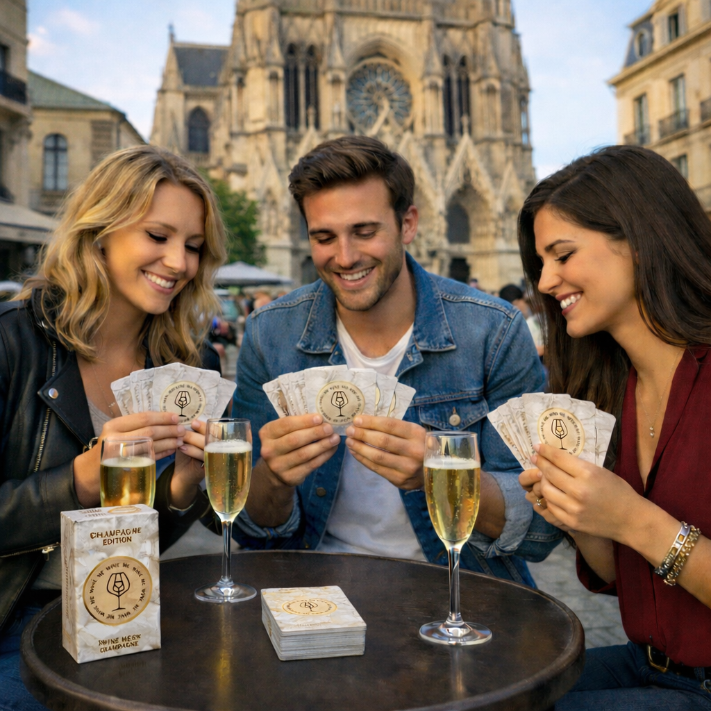 WINE ME® Champagne Card Game – 54 cards + Smart Card QR