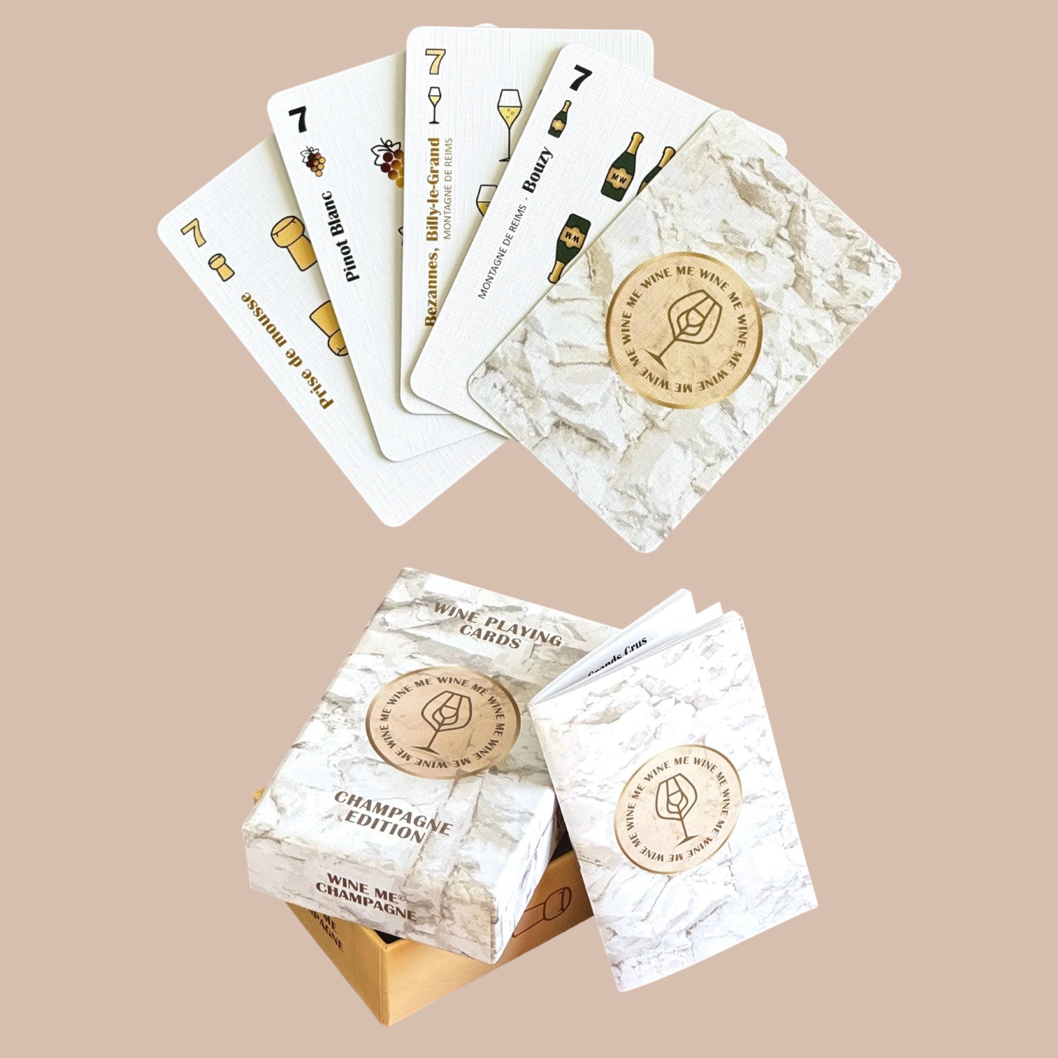 WINE ME® Champagne Card Game – 54 cards + Smart Card QR