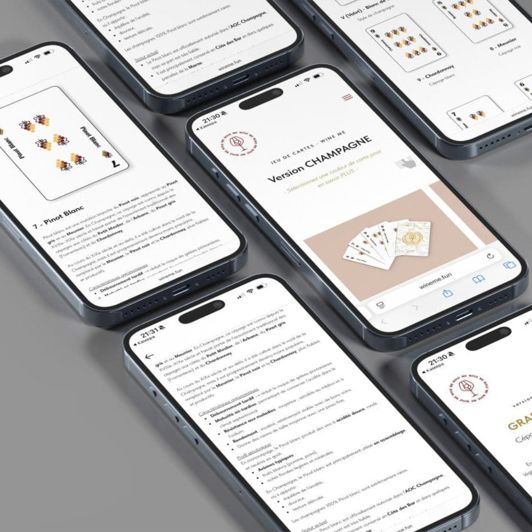 Jeu de cartes vin WINE ME – Champagne (54 cartes interactives)