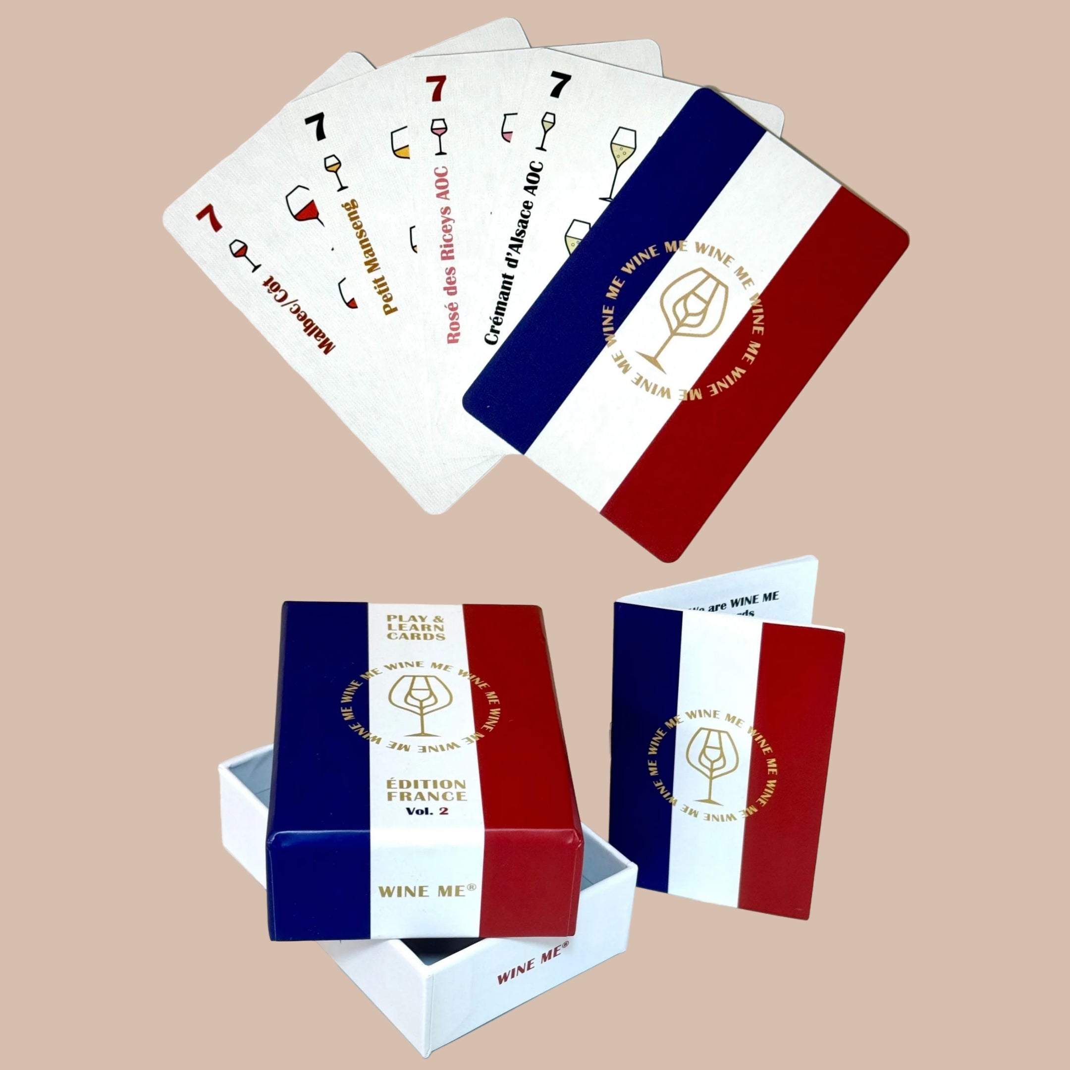 WINE ME® France Card Game – 54 cards + Smart Card QR