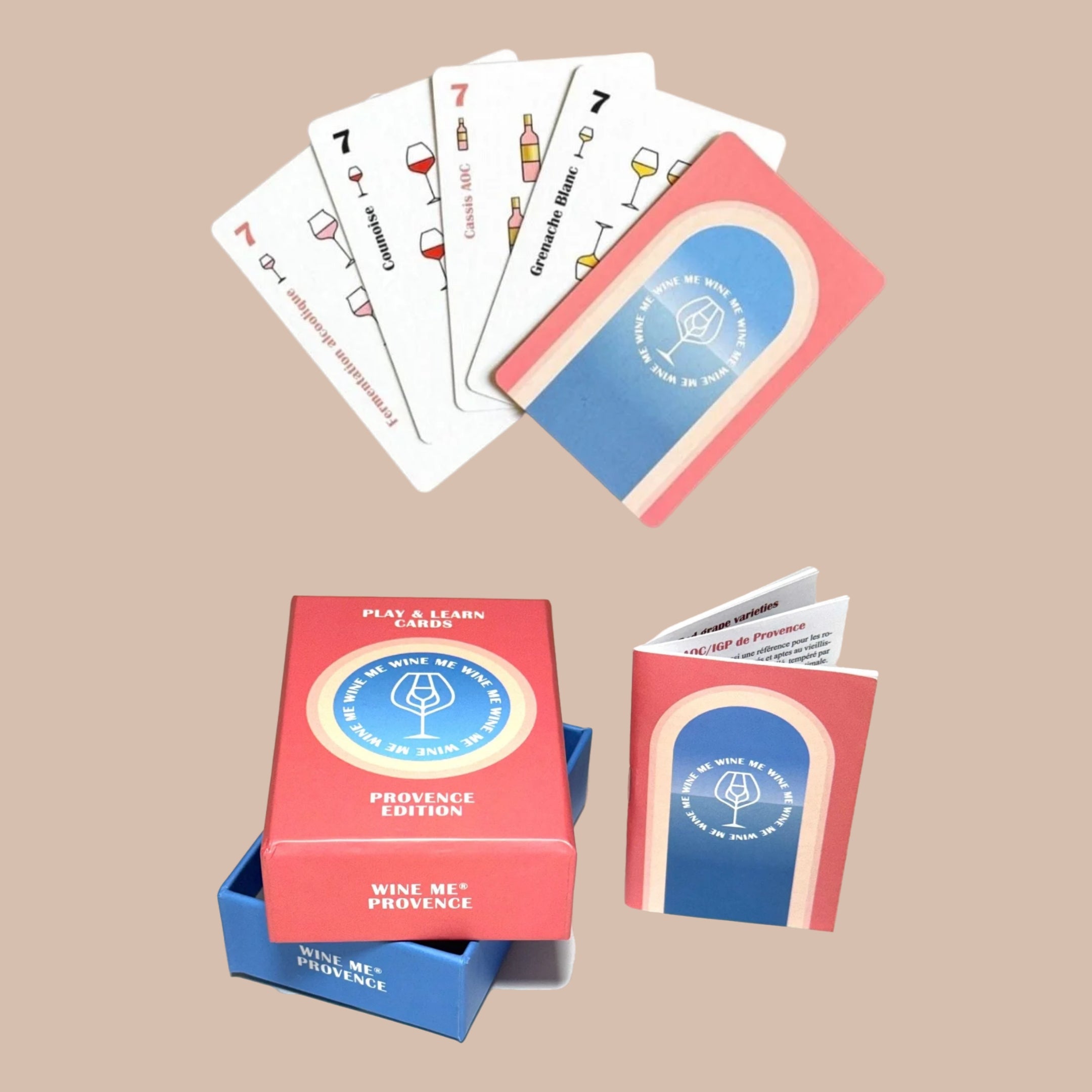 WINE ME® Provence Card Game – 54 cards + Smart Card QR