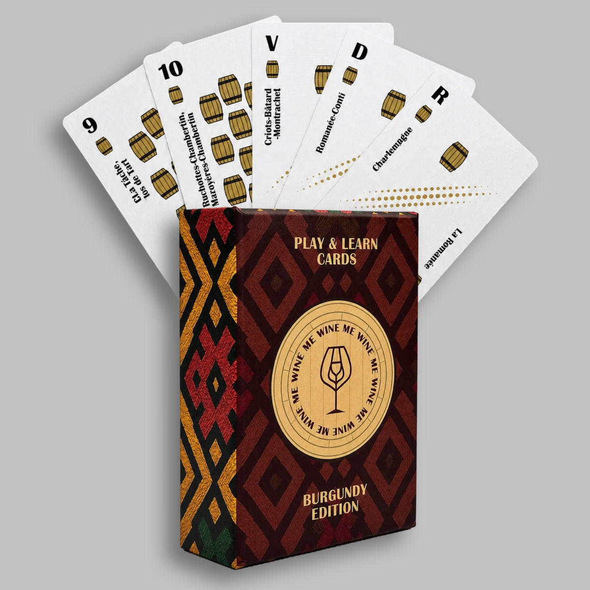 Jeu de cartes à jouer WINE ME Édition Bourgogne avec cartes de vin