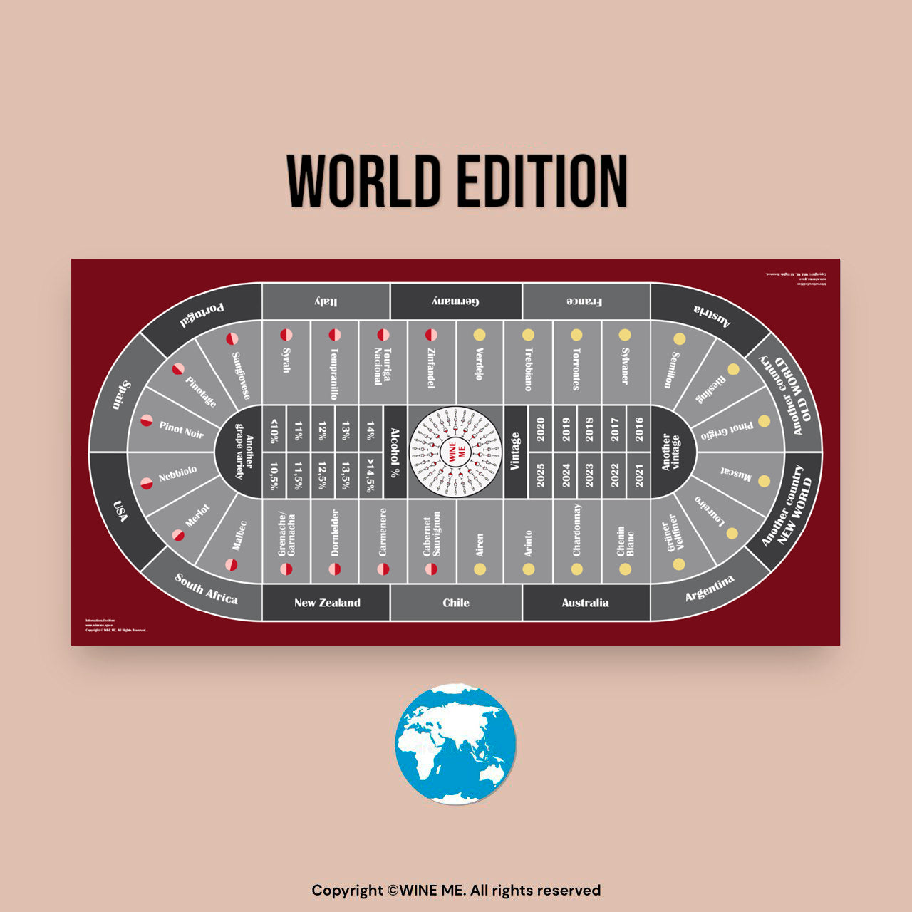 WINE ME® Casino Mat 180×90 cm – International