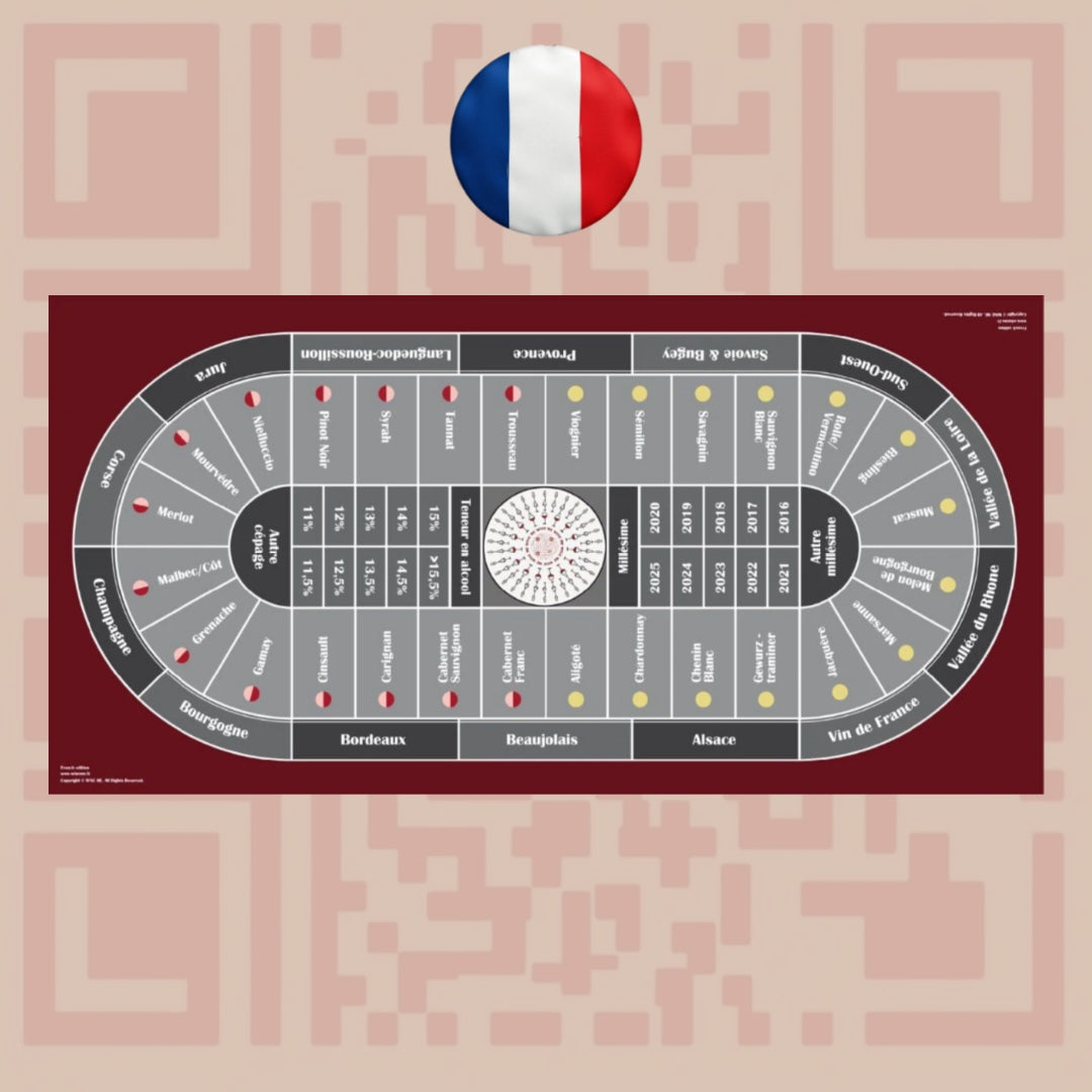WINE ME® Casino Smart Mat 180×90 cm – France - (QR Code)