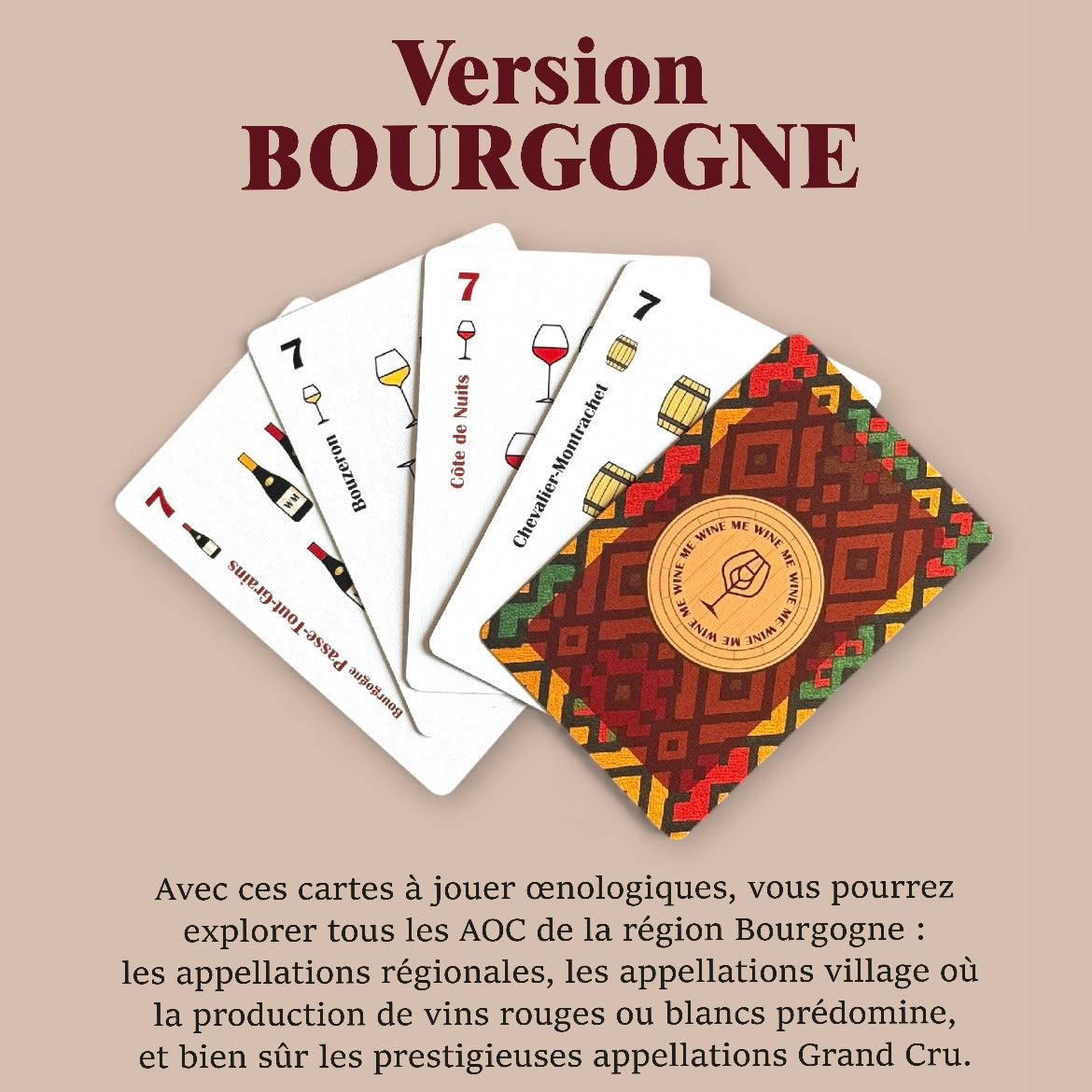 Jeu de cartes vin WINE ME – Bourgogne (54 cartes interactives)