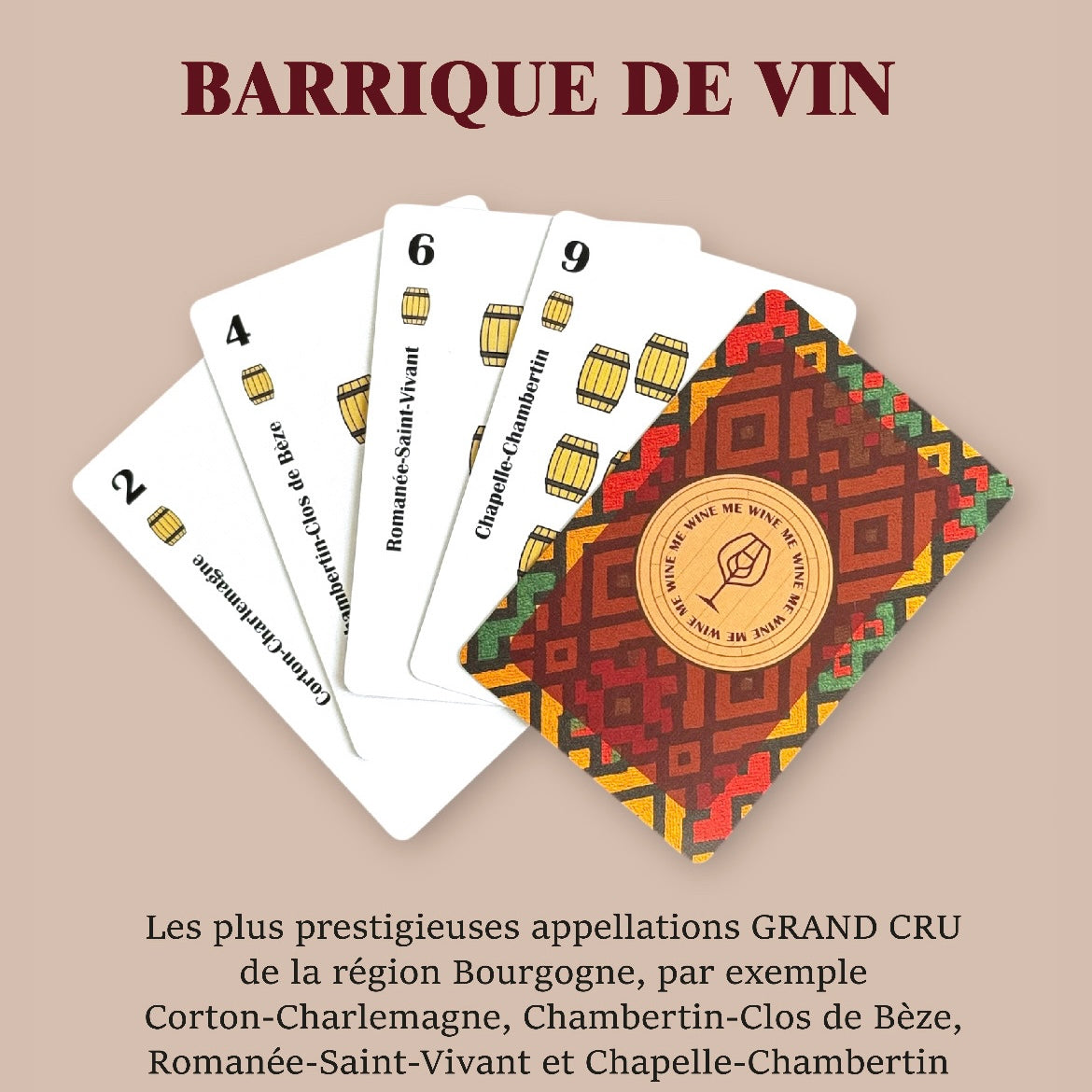 Jeu de cartes vin WINE ME – Bourgogne (54 cartes interactives)