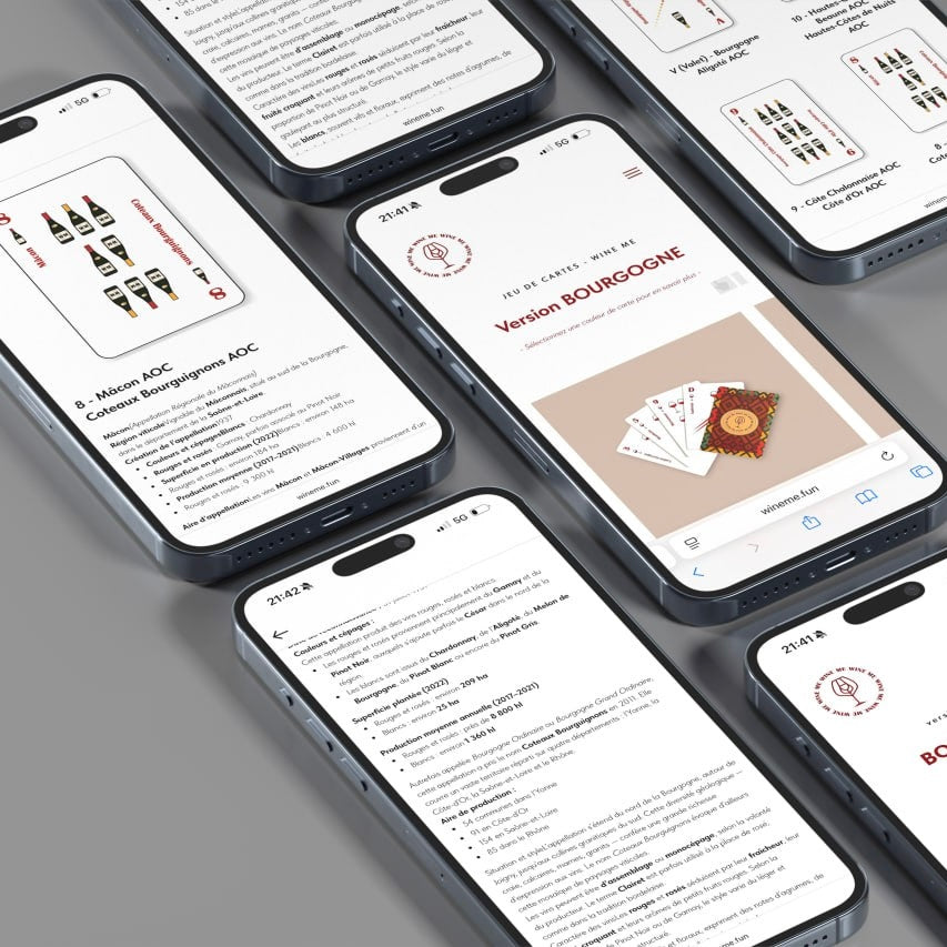 Cartes WINE ME® Bourgogne – 54 cartes + Smart Card QR