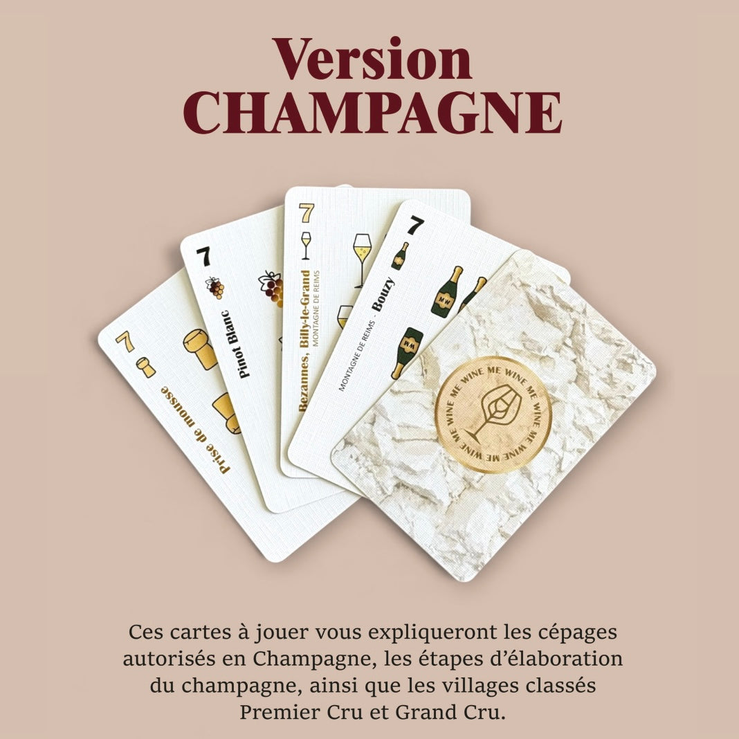 Jeu de cartes vin WINE ME – Champagne (54 cartes interactives)