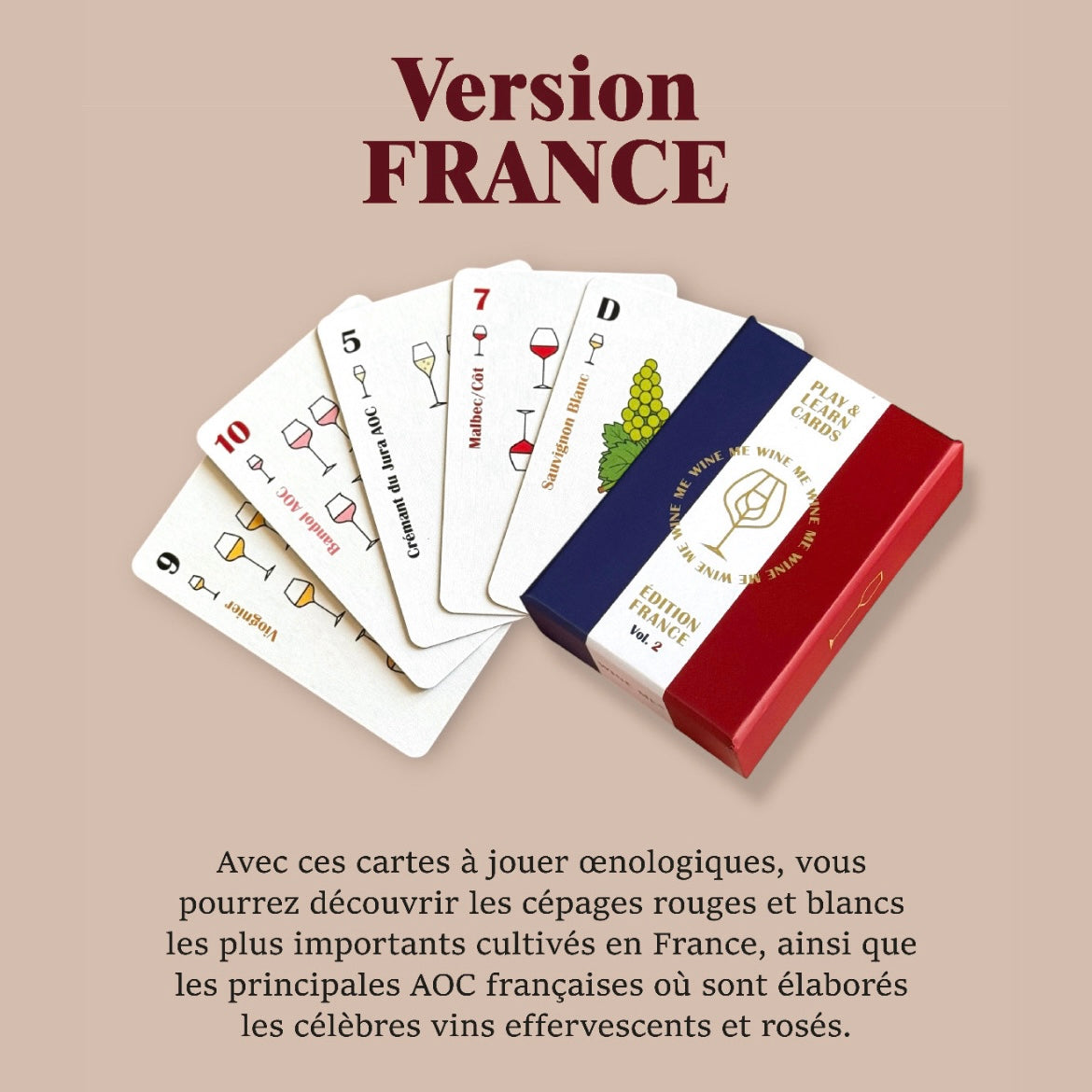 Jeu de cartes vin WINE ME – Vins de France (54 cartes interactives)
