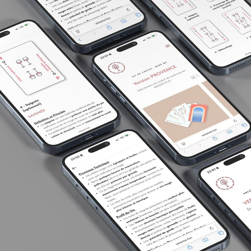 Cartes WINE ME® Provence – 54 cartes + Smart Card QR