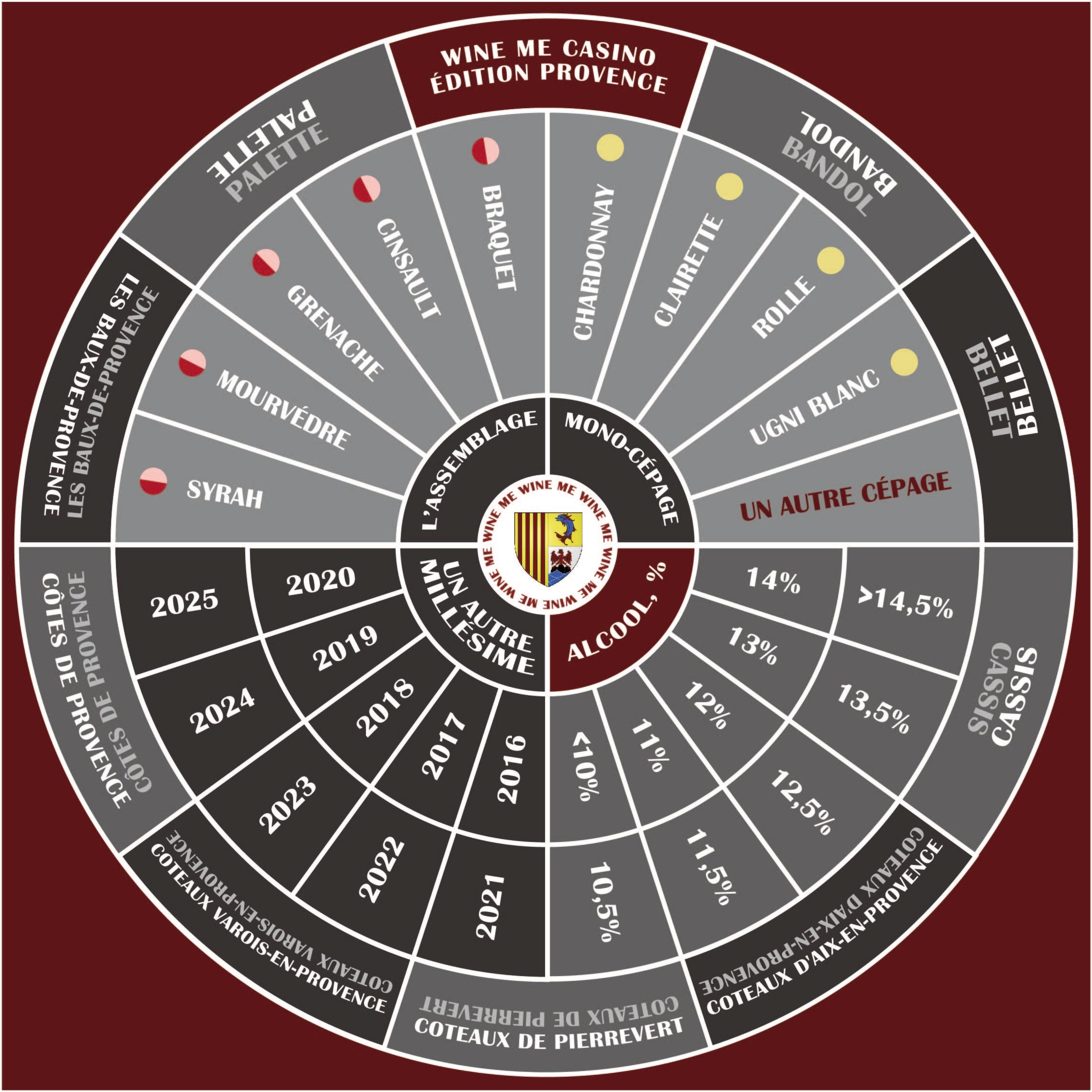 WINE ME CASINO Tovaglietta professionale 100х100cm – PROVENCE