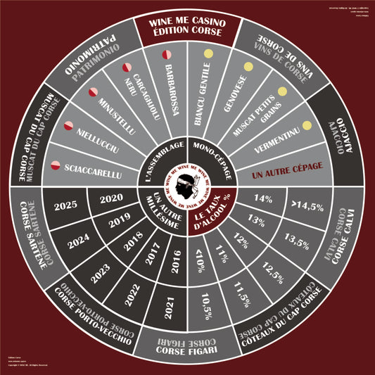 Tapis de table professionnel WINE ME CASINO 100 x 100 cm – CORSE