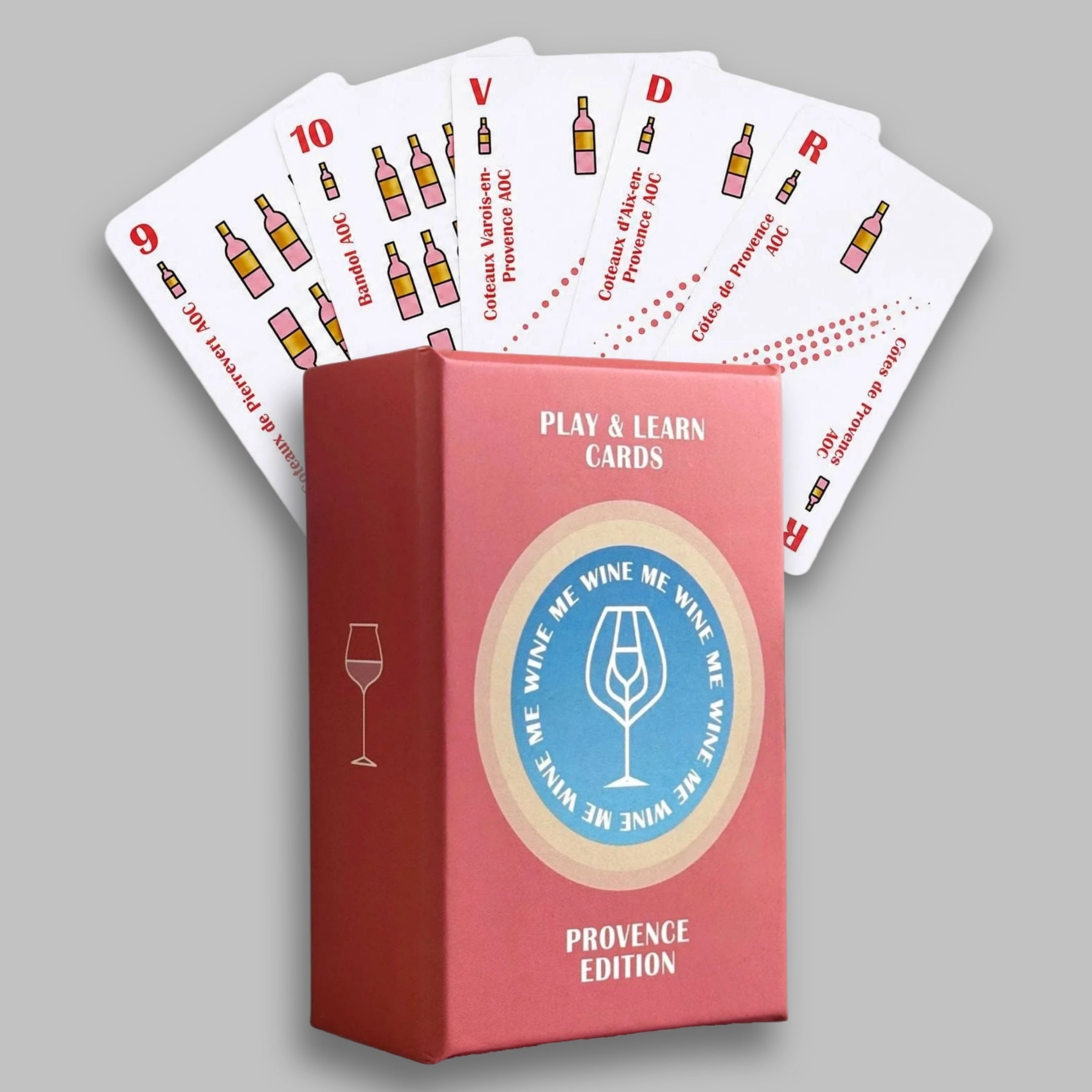 Jeu de cartes à jouer et à apprendre WINE ME Provence Edition – jeu éducatif sur les vins de Provence