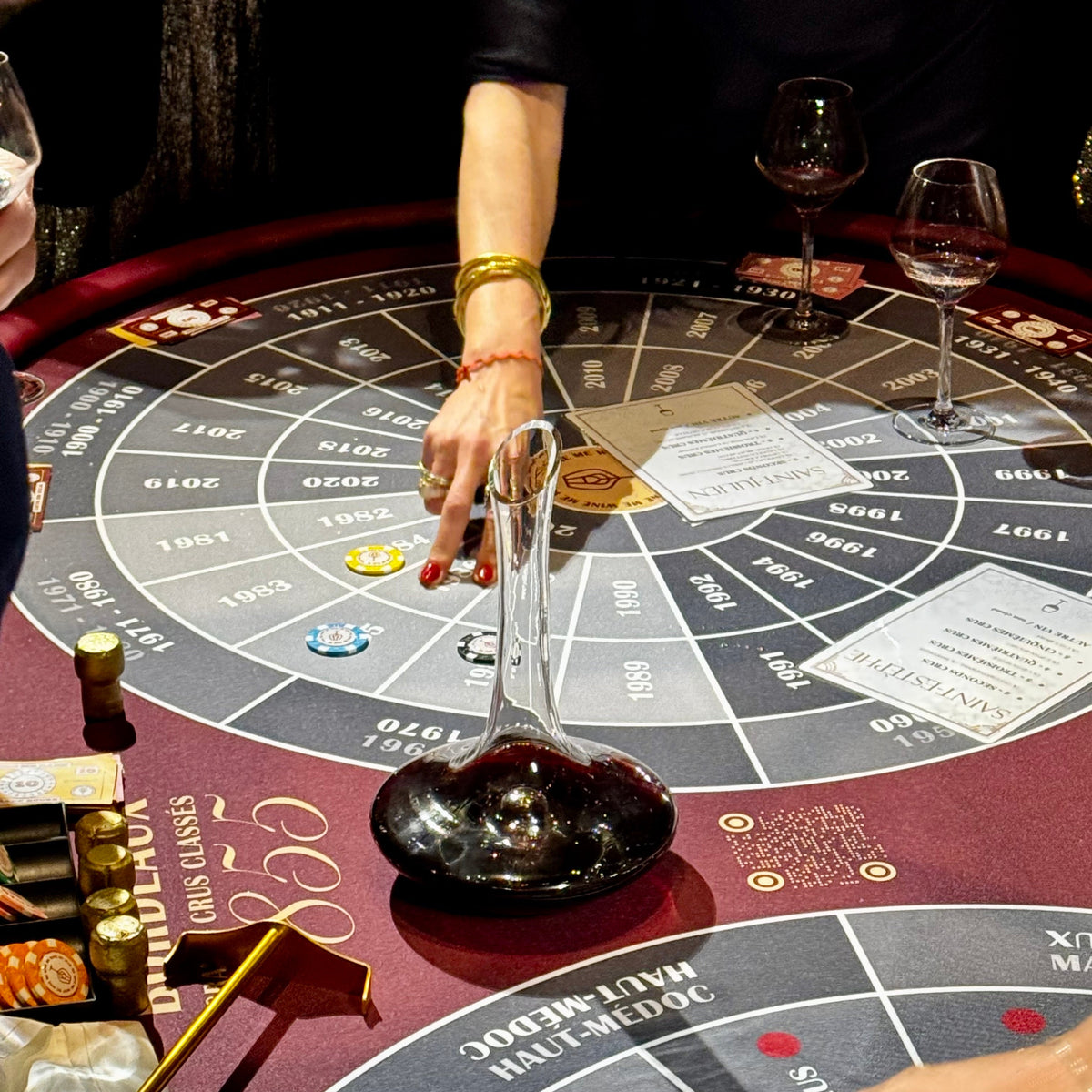 Experience du casino du vin WINE ME pendant GALA de sommeliers de monaco 2025 Grands Crus Classes 1855