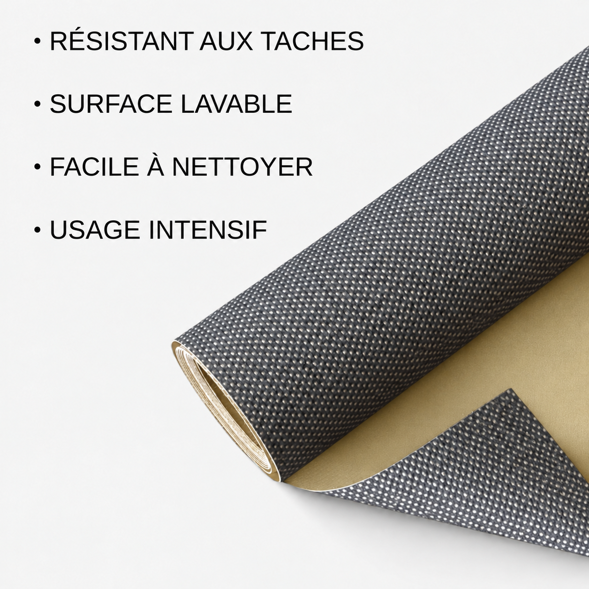 Caractéristiques techniques du tapis WINE ME Casino du Vin : vinyle premium, imperméable et résistant.