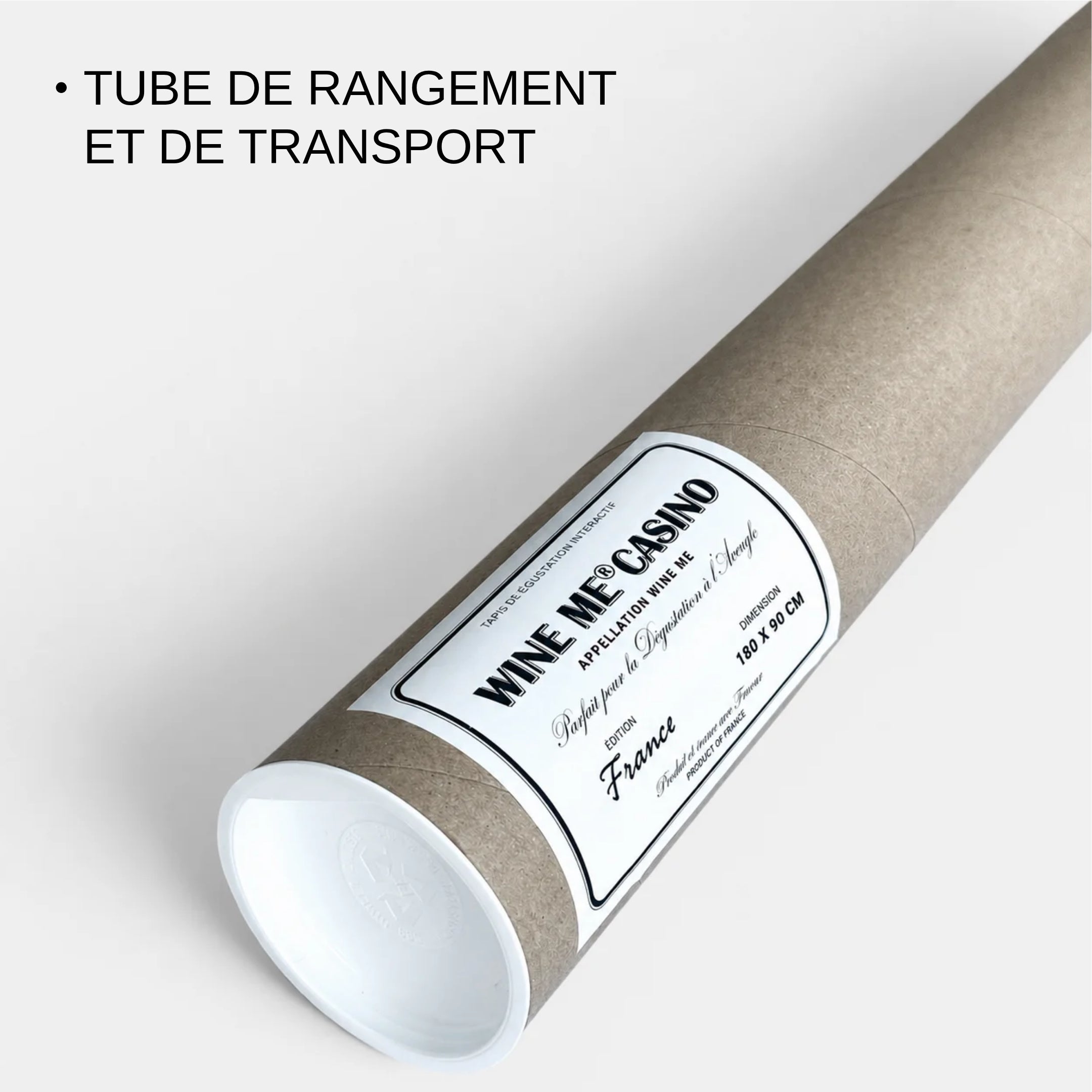 Tapis Casino du Vin WINE ME – France – Grand Format 180 × 90 cm - QR interactive